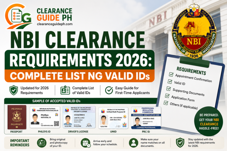 NBI Clearance Requirements 2026 Complete List ng Valid IDs