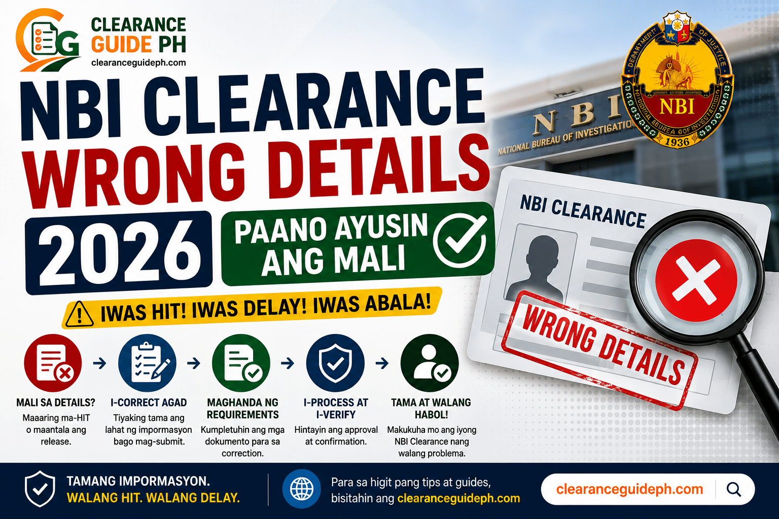 NBI Clearance Wrong Details 2026 Paano Ayusin ang Mali
