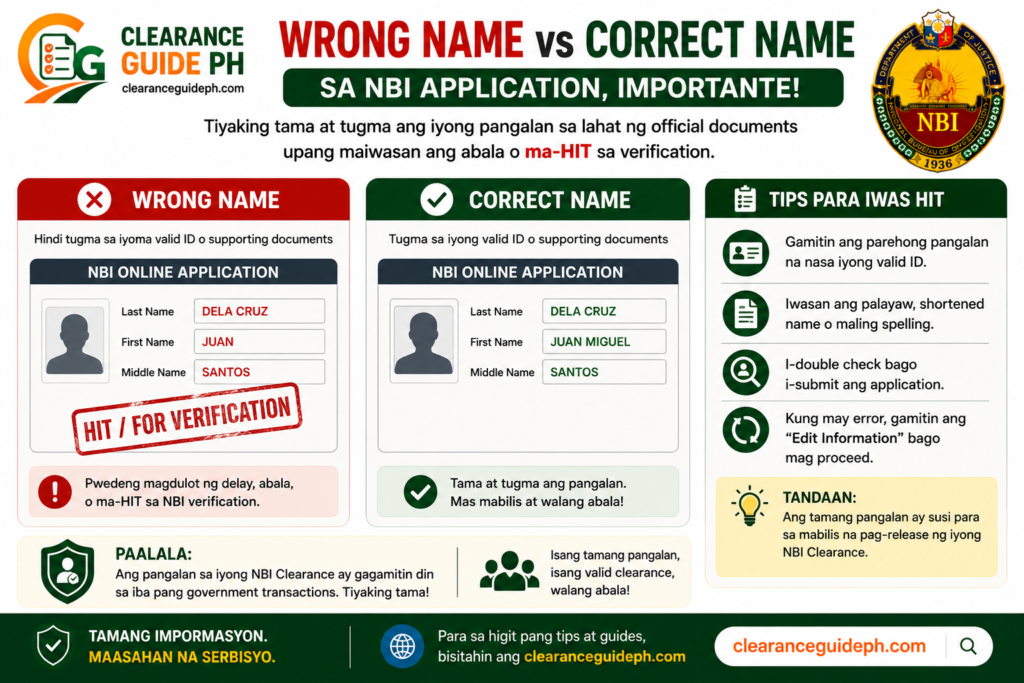 nbi clearance wrong details