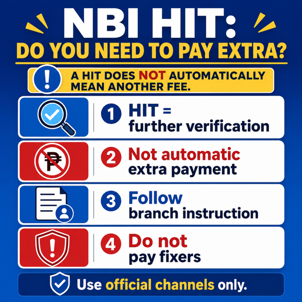 NBI Clearance HIT meaning