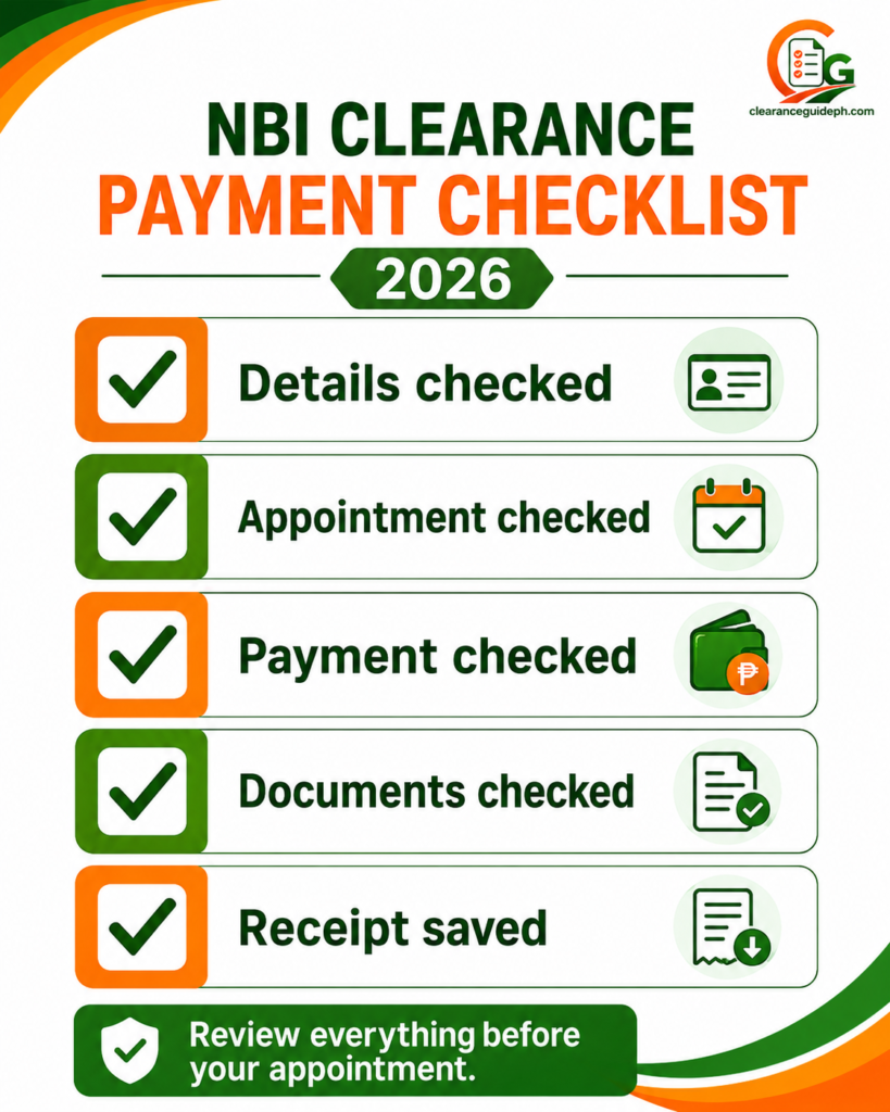 NBI Clearance Payment Checklist 2026