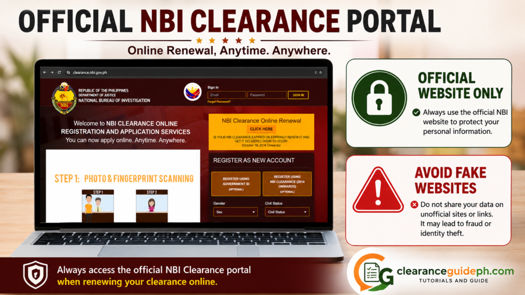 Official NBI Clearance online renewal portal