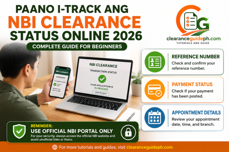 how to track NBI Clearance status online 2026