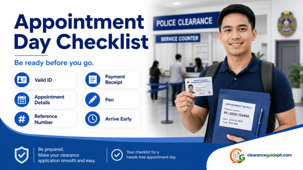 Appointment day checklist