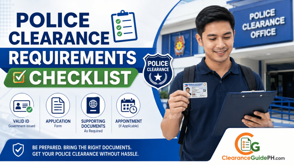Police Clearance requirements checklist