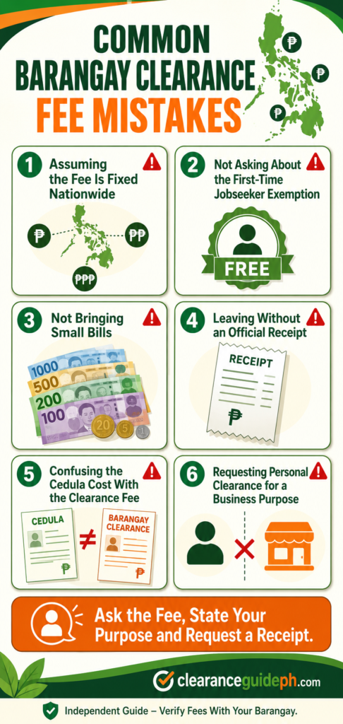 Common mistakes applicants make when paying Barangay Clearance fees