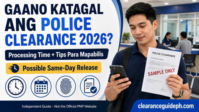 Gaano katagal ang Police Clearance 2026 processing time guide