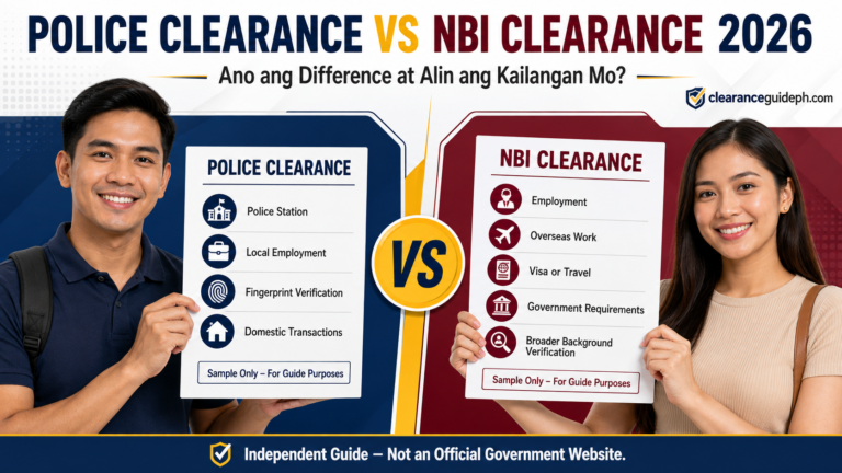 Police Clearance vs NBI Clearance comparison Philippines 2026