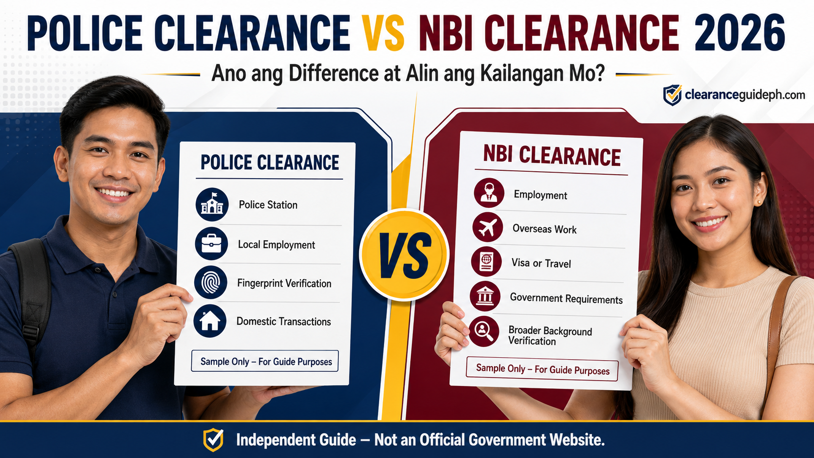 Police Clearance vs NBI Clearance comparison Philippines 2026